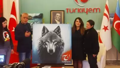 Türk Sanatçı, Hayranlık Uyandıran Bir Bozkurt Tablosu Yarattı.