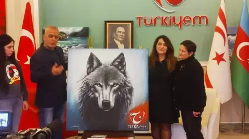 Türk Sanatçı, Hayranlık Uyandıran Bir Bozkurt Tablosu Yarattı.